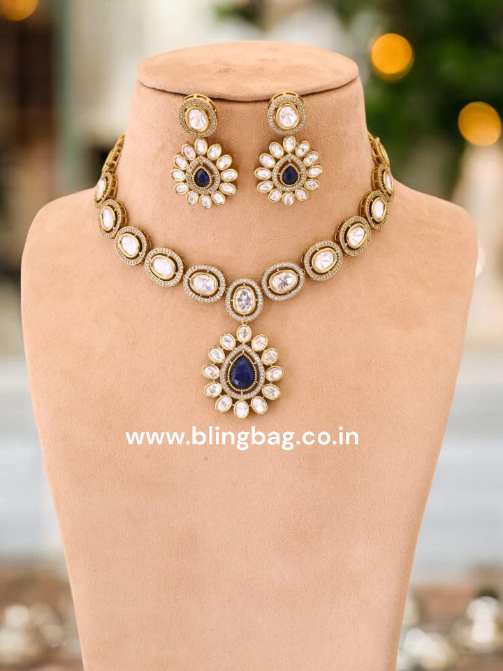 Navy Lainey Victorian Jewellery Set - New Arrival