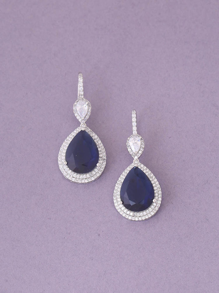 Navy Luxor Zirconia Danglers