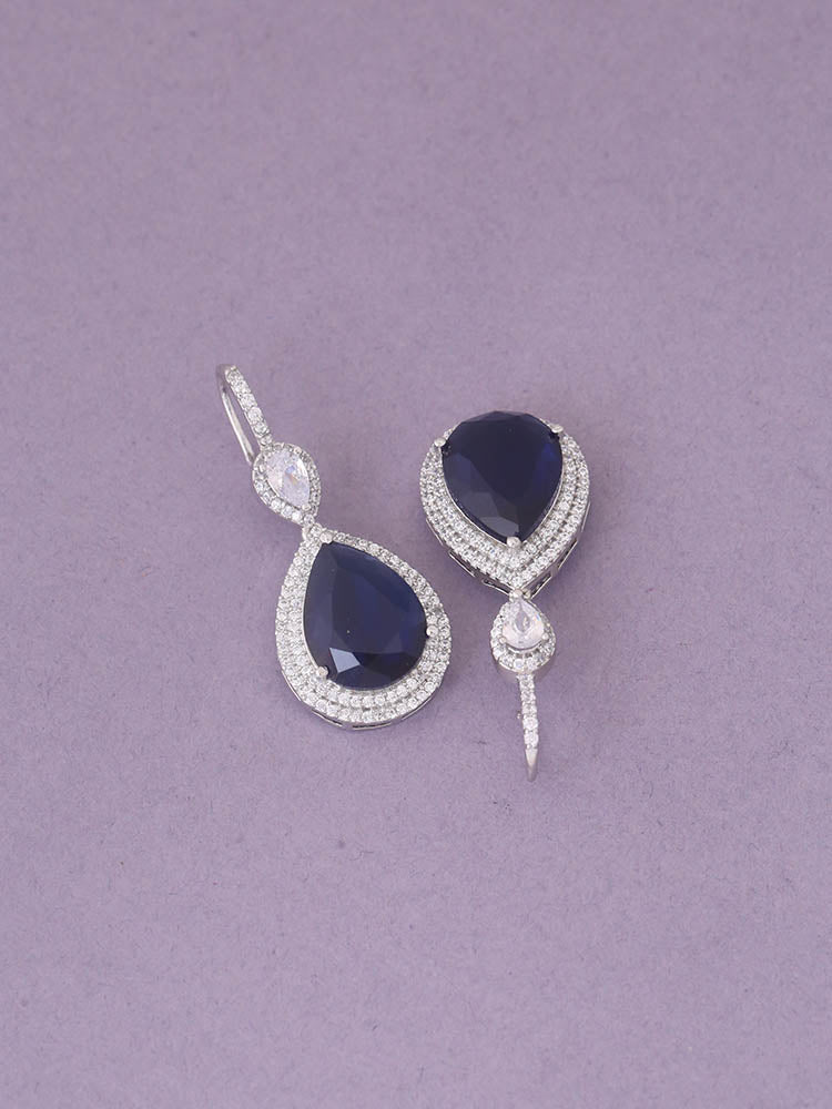 Navy Luxor Zirconia Danglers