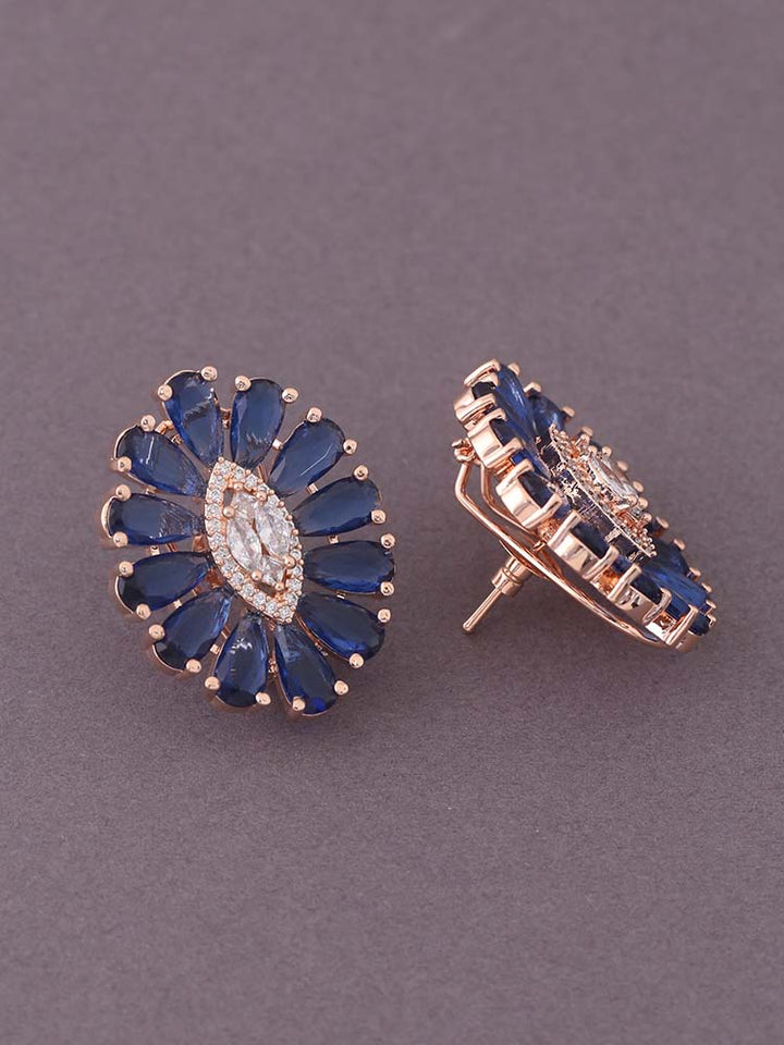 Navy Lynette Zirconia Studs - EOSS