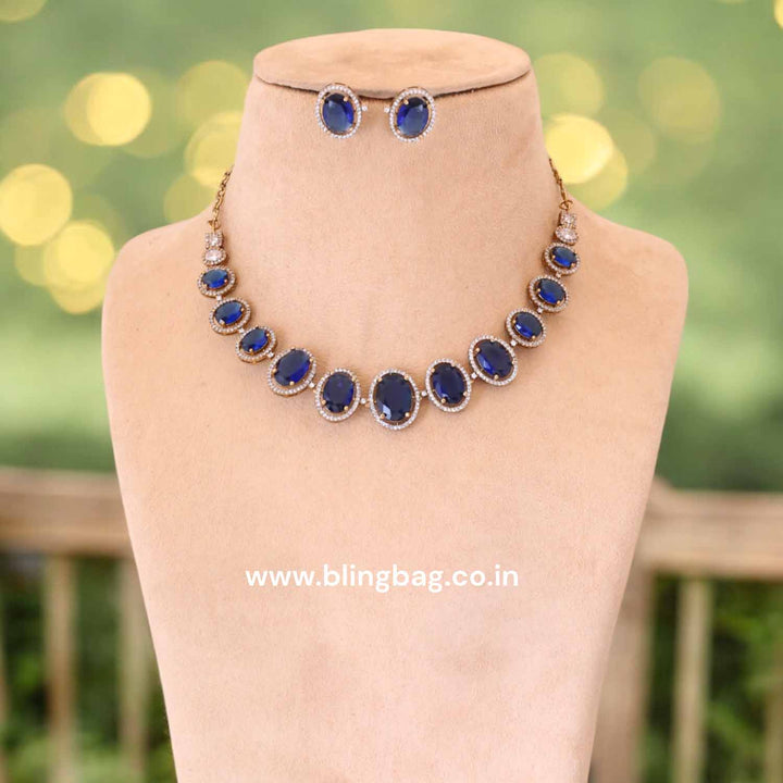 Navy Mackel Victorian Jewellery Set - New Arrival