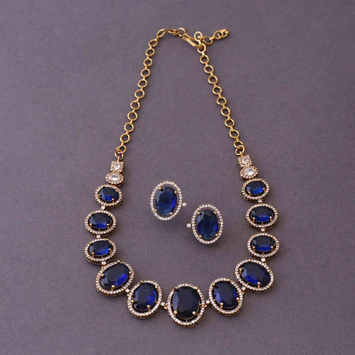 Navy Mackel Victorian Jewellery Set - New Arrival