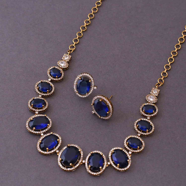 Navy Mackel Victorian Jewellery Set - New Arrival
