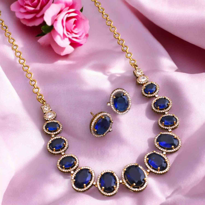 Navy Mackel Victorian Jewellery Set - New Arrival