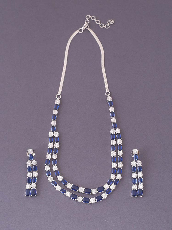 Navy Marisol Zirconia Jewellery Set