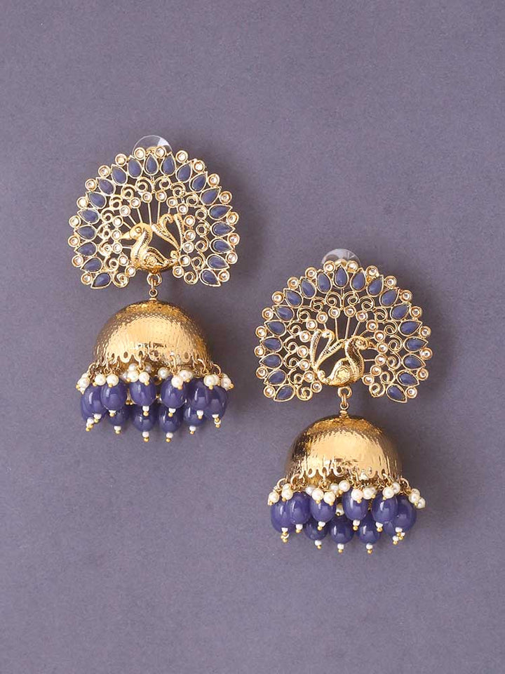 Navy Mayu Ethnic Jhumkis