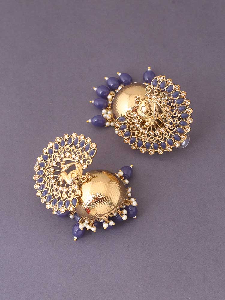 Navy Mayu Ethnic Jhumkis