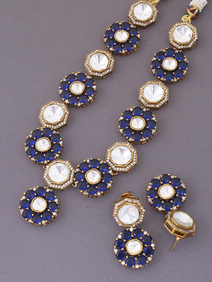 Navy Medora Zirconia Jewellery Set