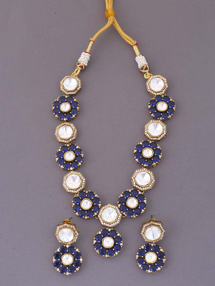 Navy Medora Zirconia Jewellery Set