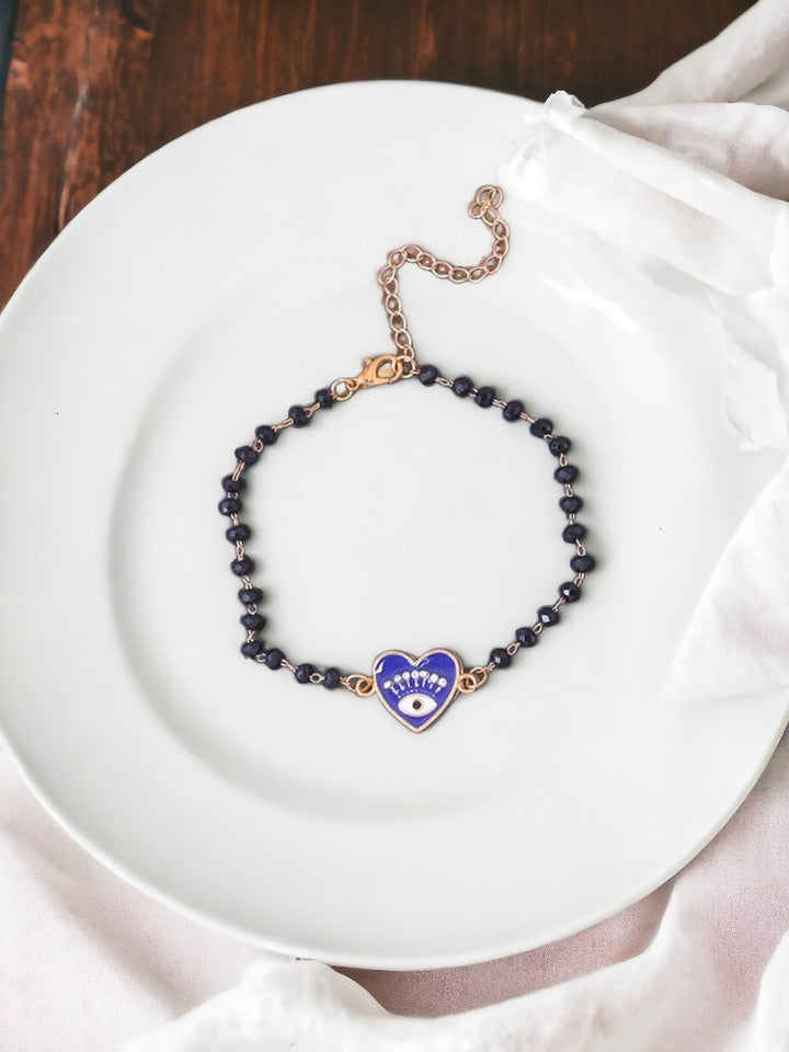 Navy Mio Eye Evil Adjustable Bracelet