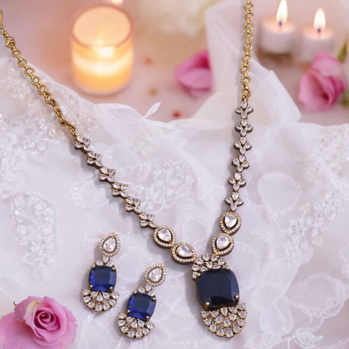 Navy Mirya Victorian Jewellery Set- New Arrival