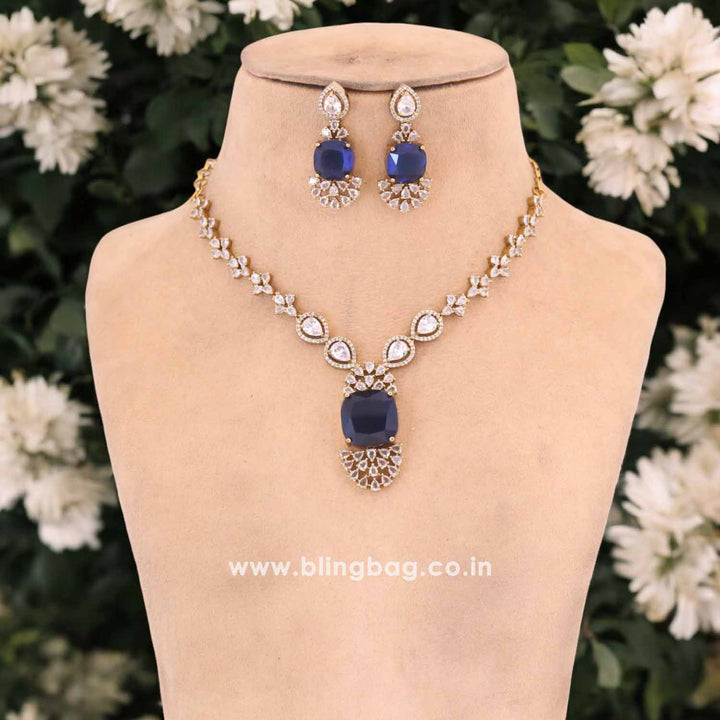 Navy Mirya Victorian Jewellery Set- New Arrival