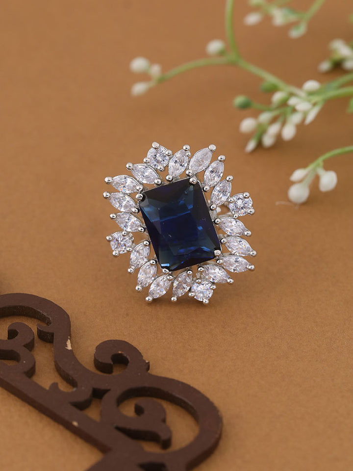 Navy Amelie Zirconia Ring