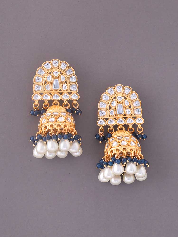 Navy Romini Jhumkis - EOSS