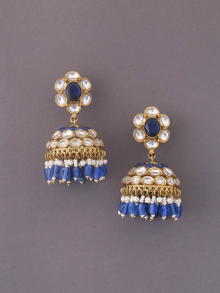 Navy Sampreeti Jhumkis