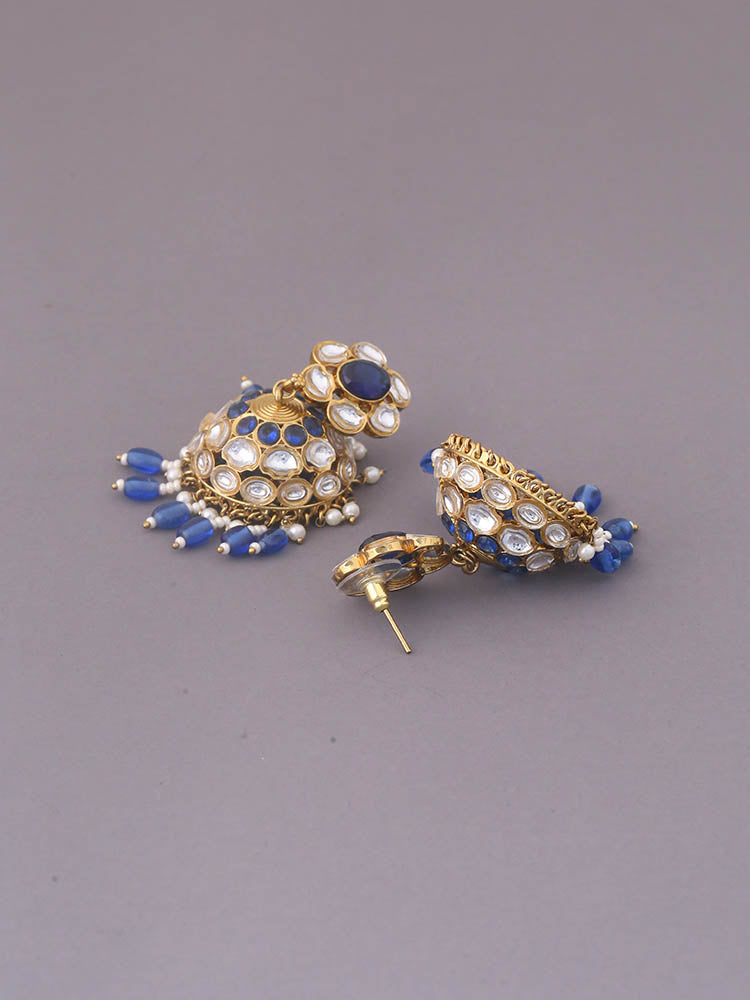 Navy Sampreeti Jhumkis