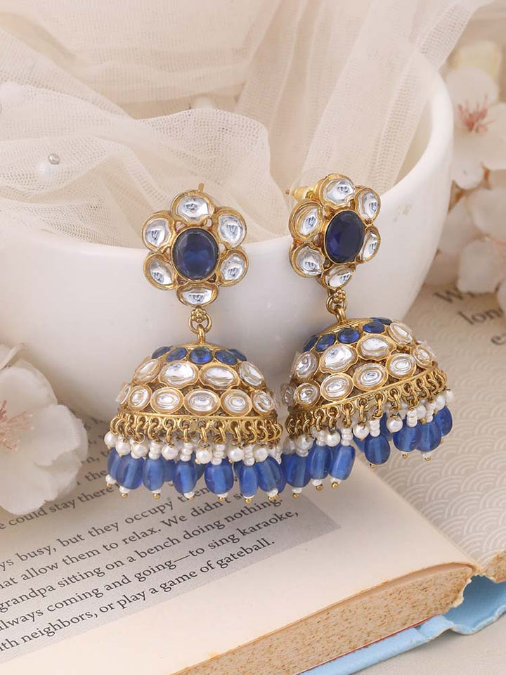 Navy Sampreeti Jhumkis