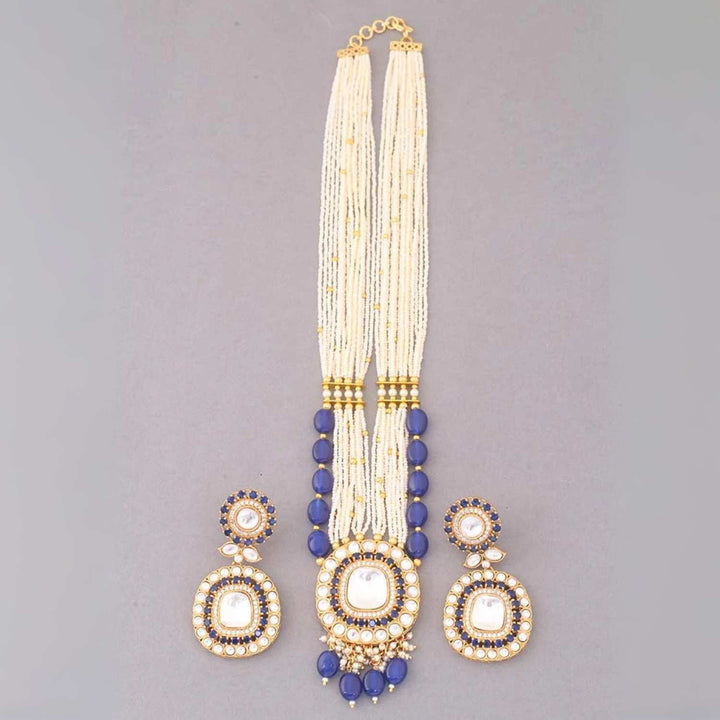 Navy Siddhiksha Kundan Jewellery Set - EOSS