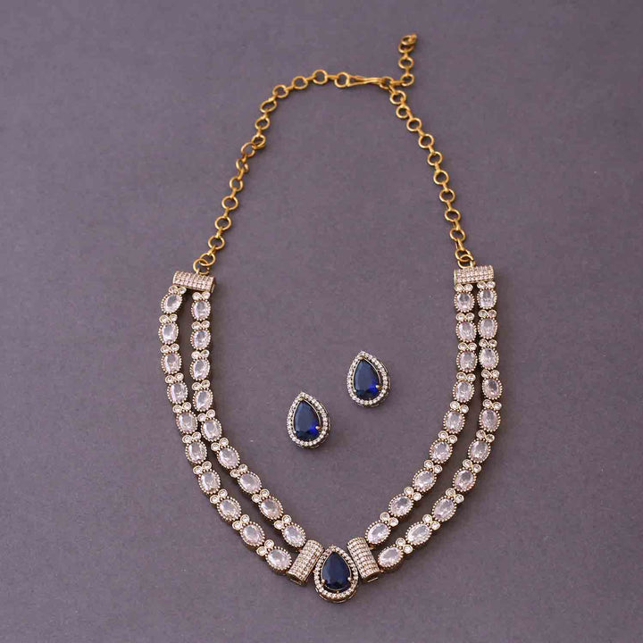 Navy Starla Victorian Jewellery Set- New Arrival