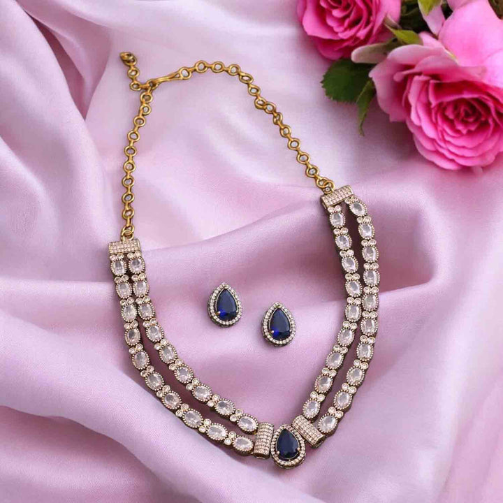 Navy Starla Victorian Jewellery Set- New Arrival