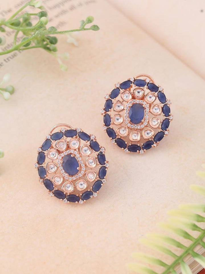 Navy Susan Zirconia Studs