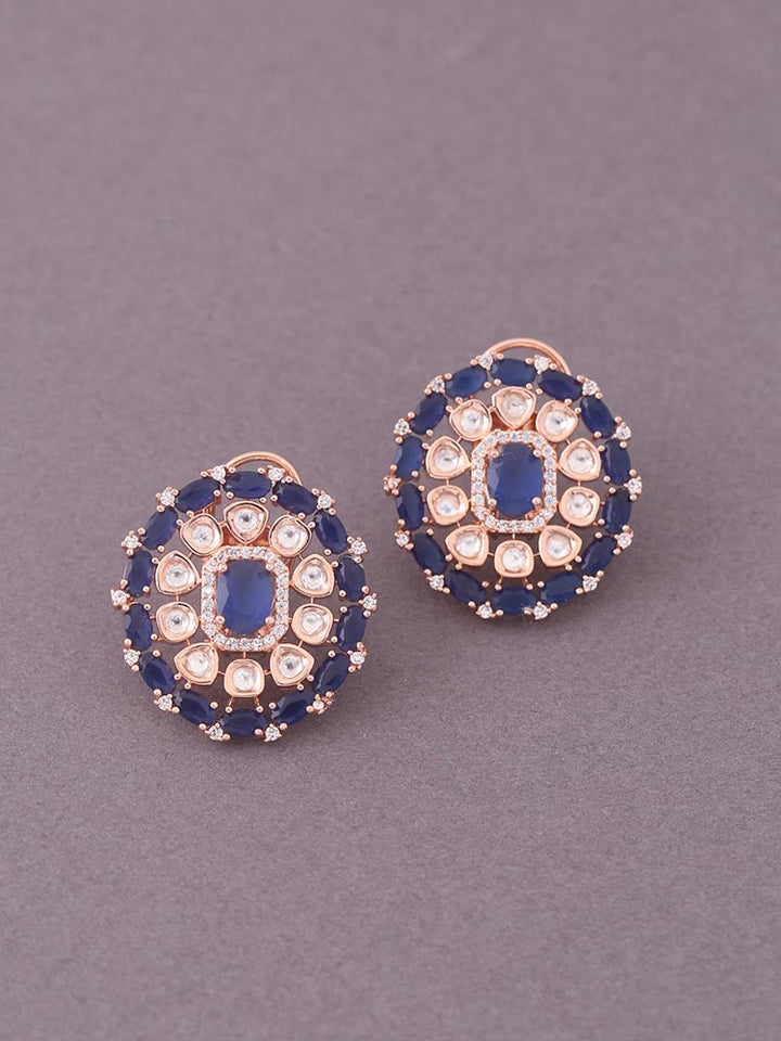Navy Susan Zirconia Studs