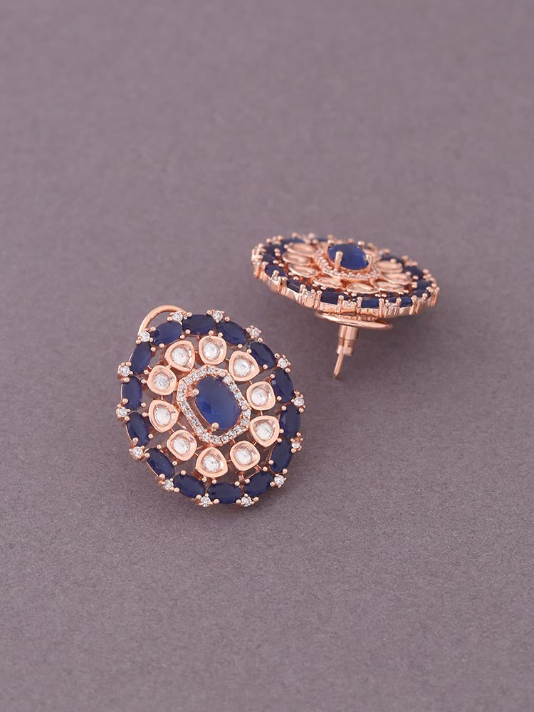 Navy Susan Zirconia Studs
