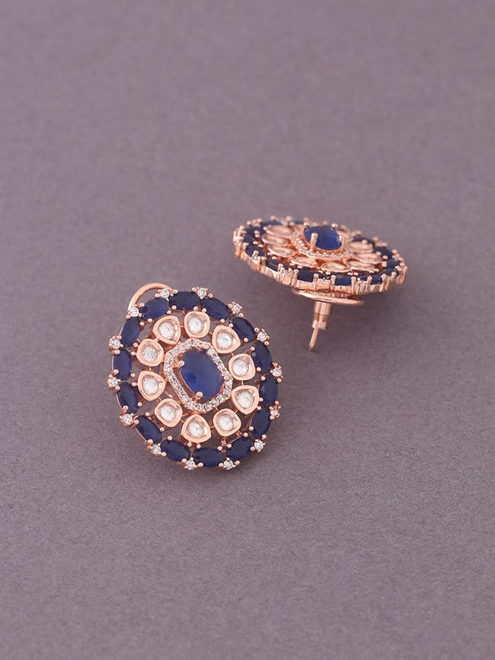 Navy Susan Zirconia Studs