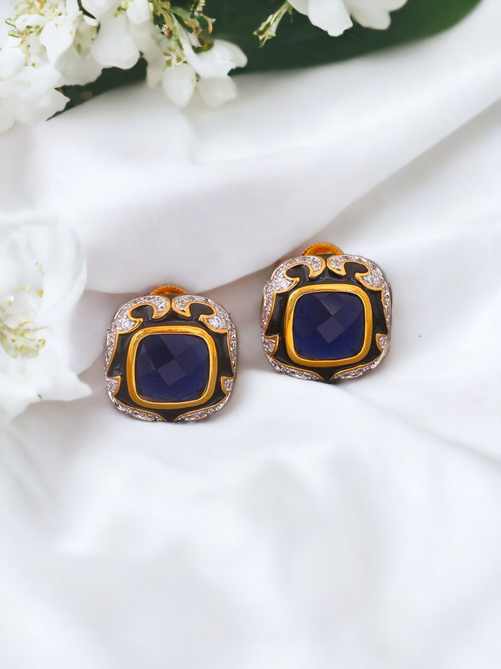 Navy Thunder Zirconia Studs