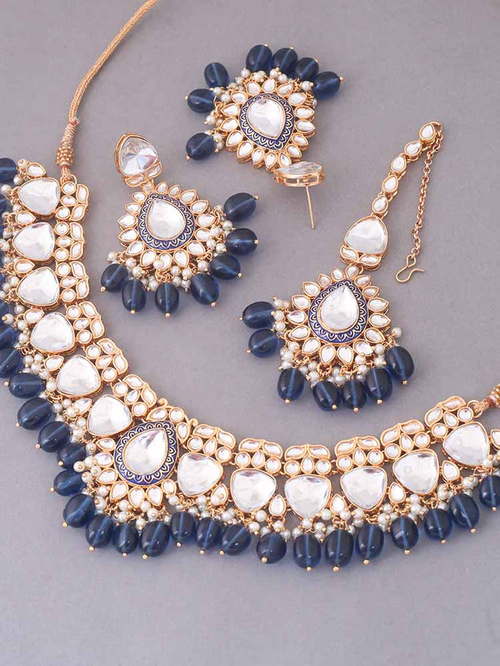Navy Vaanya Jewellery Set