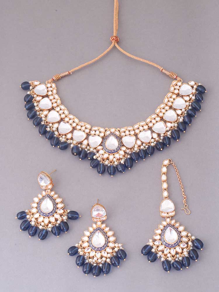 Navy Vaanya Jewellery Set