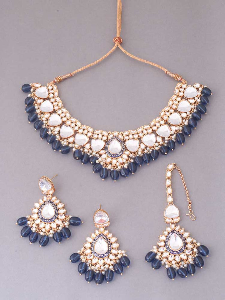 Navy Vaanya Jewellery Set
