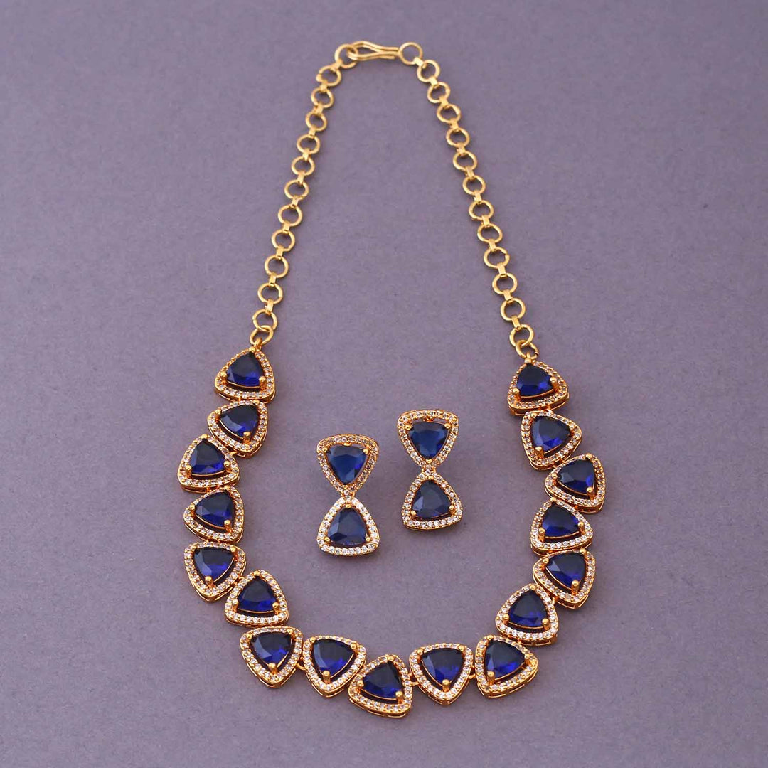 Navy Zeenat Victorian Jewellery Set-New Arrival