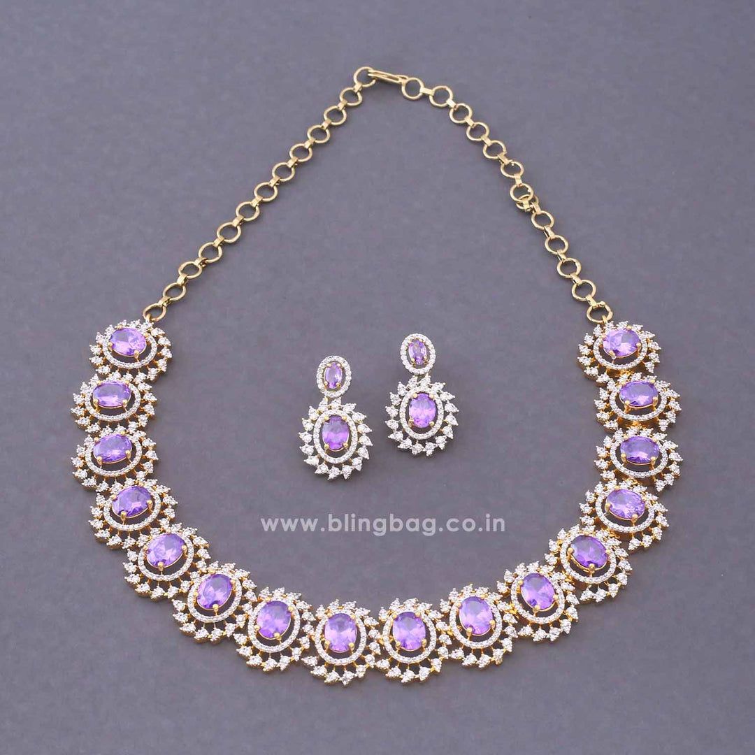 Purple Lyandra Victorian Jewellery Set - New Arrival