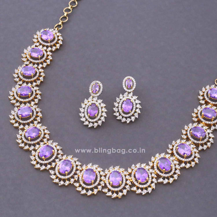 Purple Lyandra Victorian Jewellery Set - New Arrival