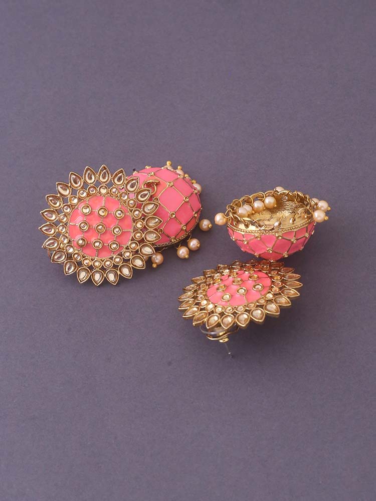 Neon Pink Suraj Jhumkis