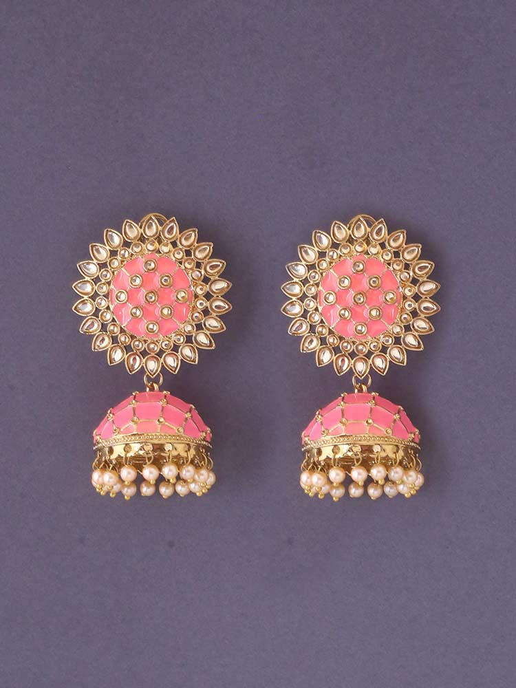 Neon Pink Suraj Jhumkis