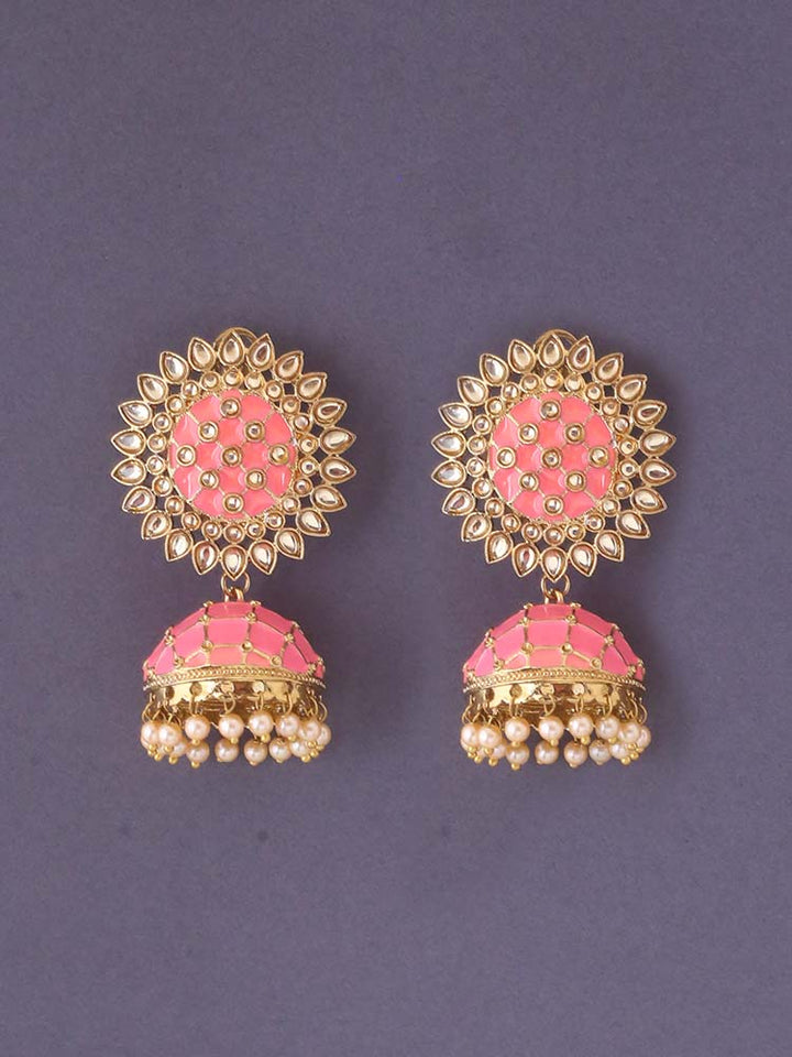 Neon Pink Suraj Jhumkis