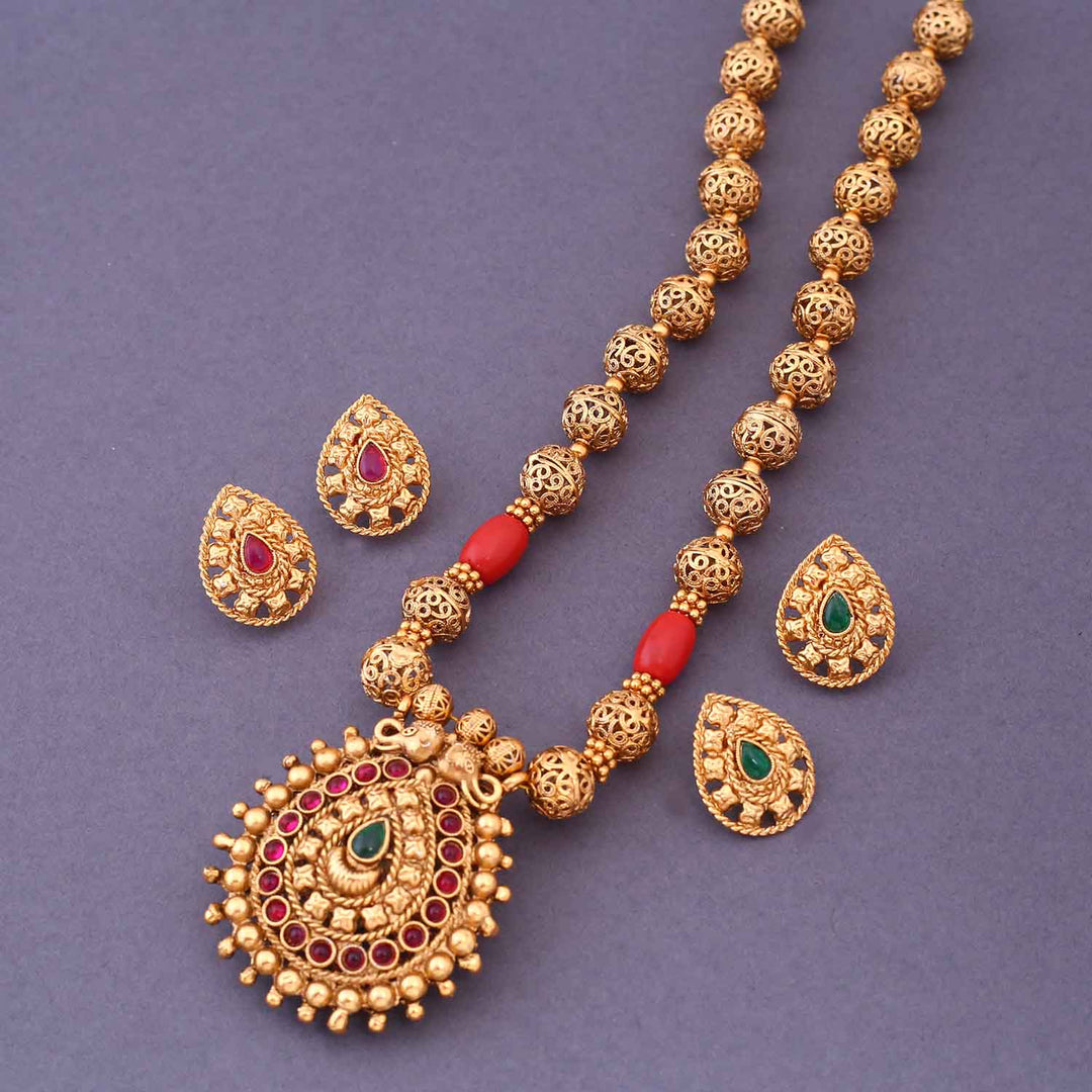 Nirguna Reversible Temple Jewellery Set- New Arrival