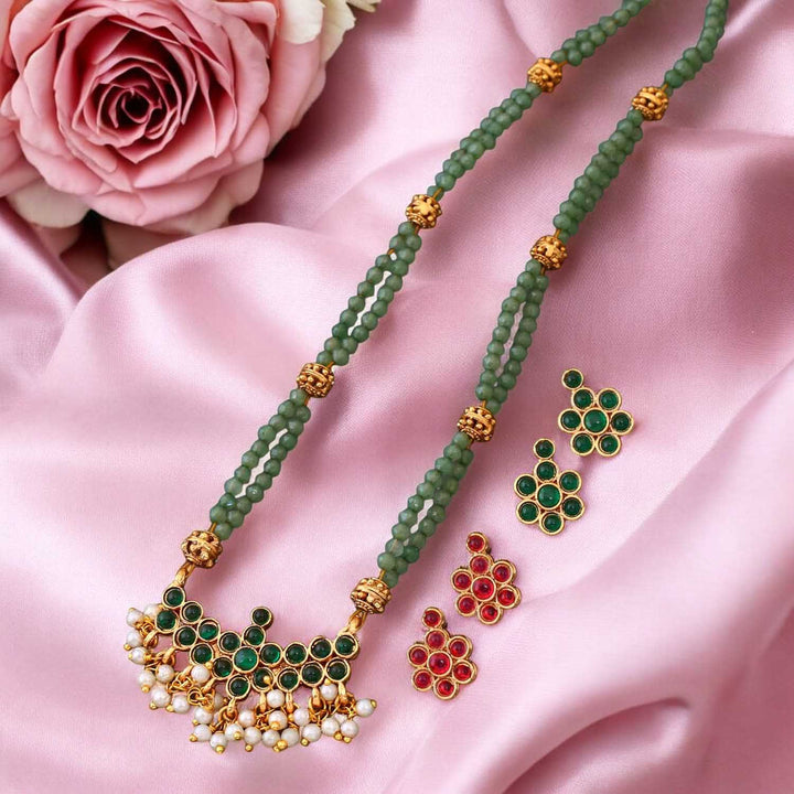 Nivashni Reversible Antique Pendant Set- New Arrival