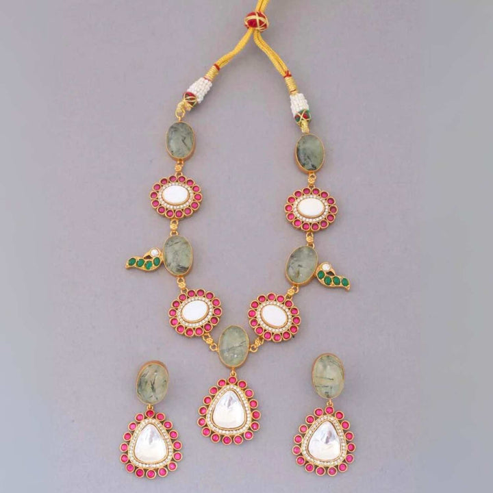 Olive Krishika Kundan Jewellery Set - EOSS