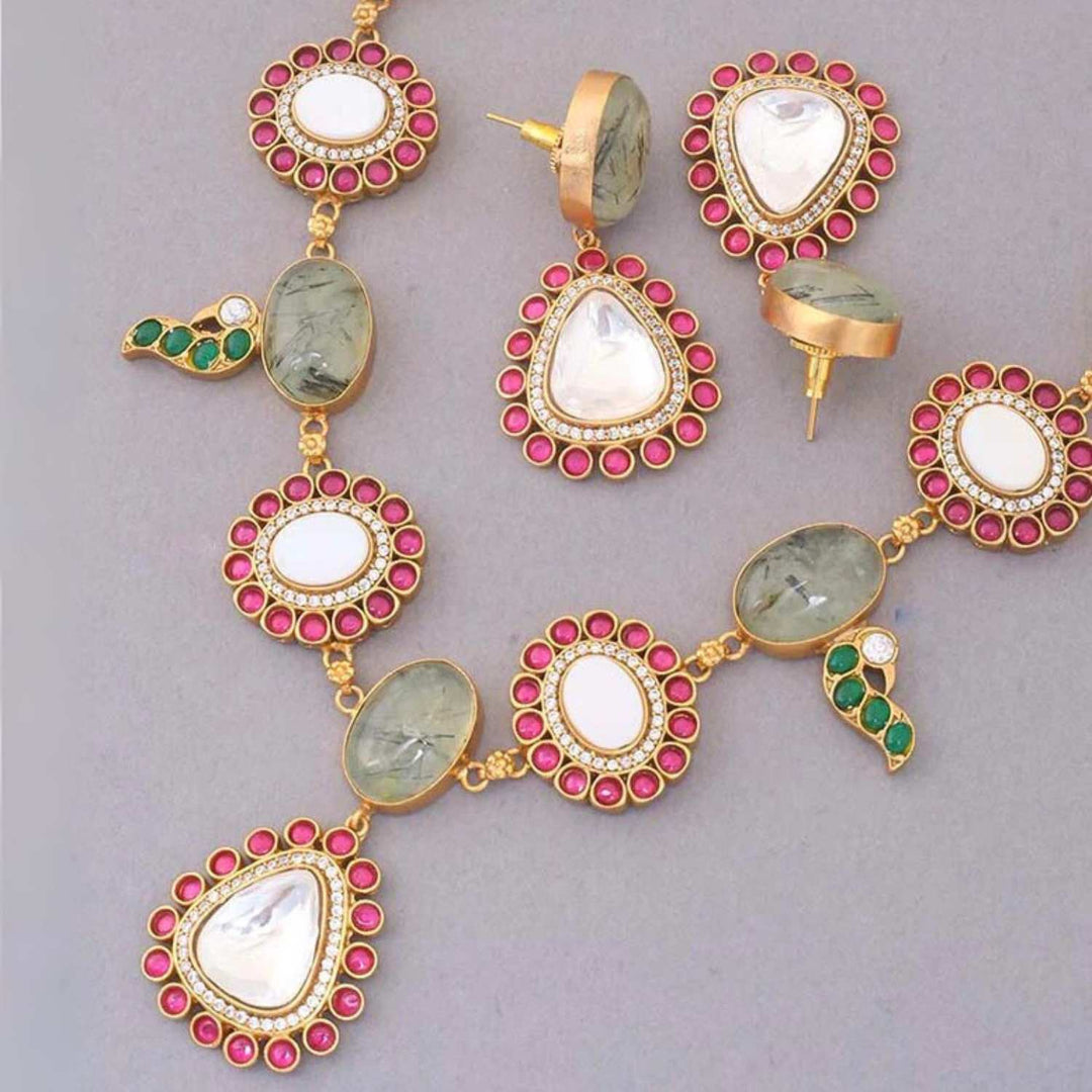 Olive Krishika Kundan Jewellery Set - EOSS