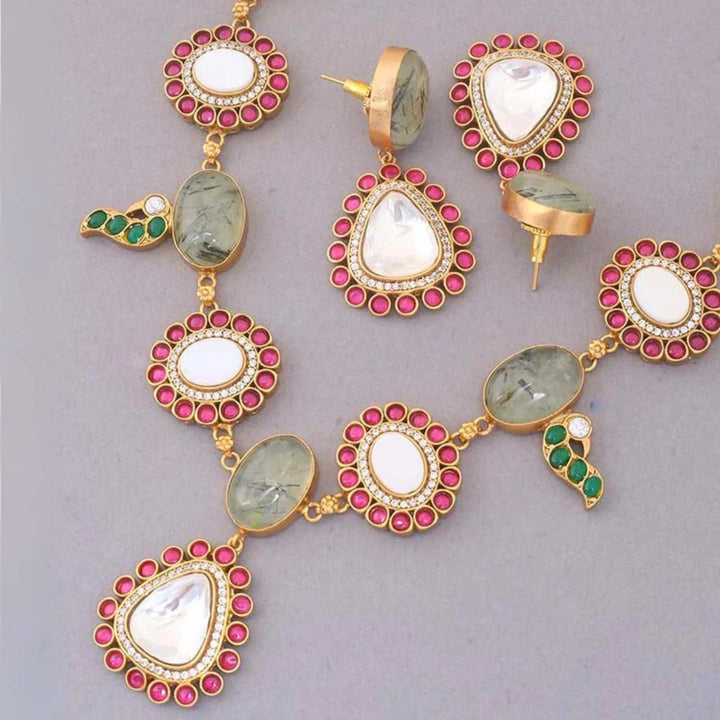 Olive Krishika Kundan Jewellery Set - EOSS