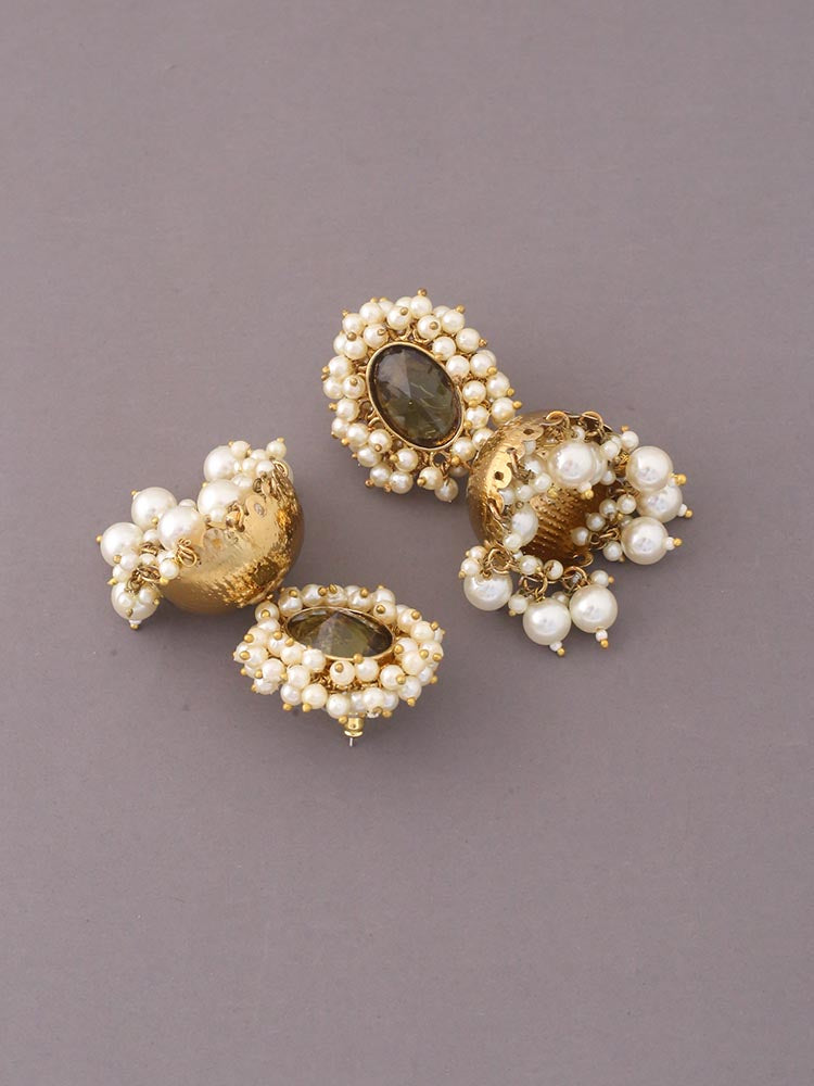 Olive Shaniya Jhumkis