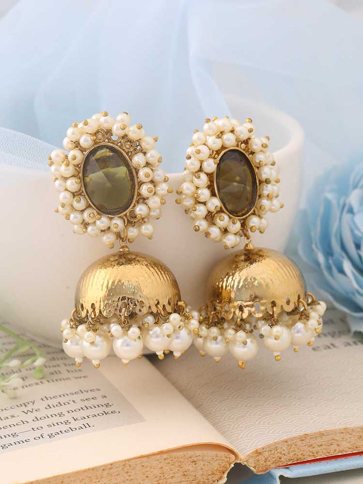 Olive Shaniya Jhumkis