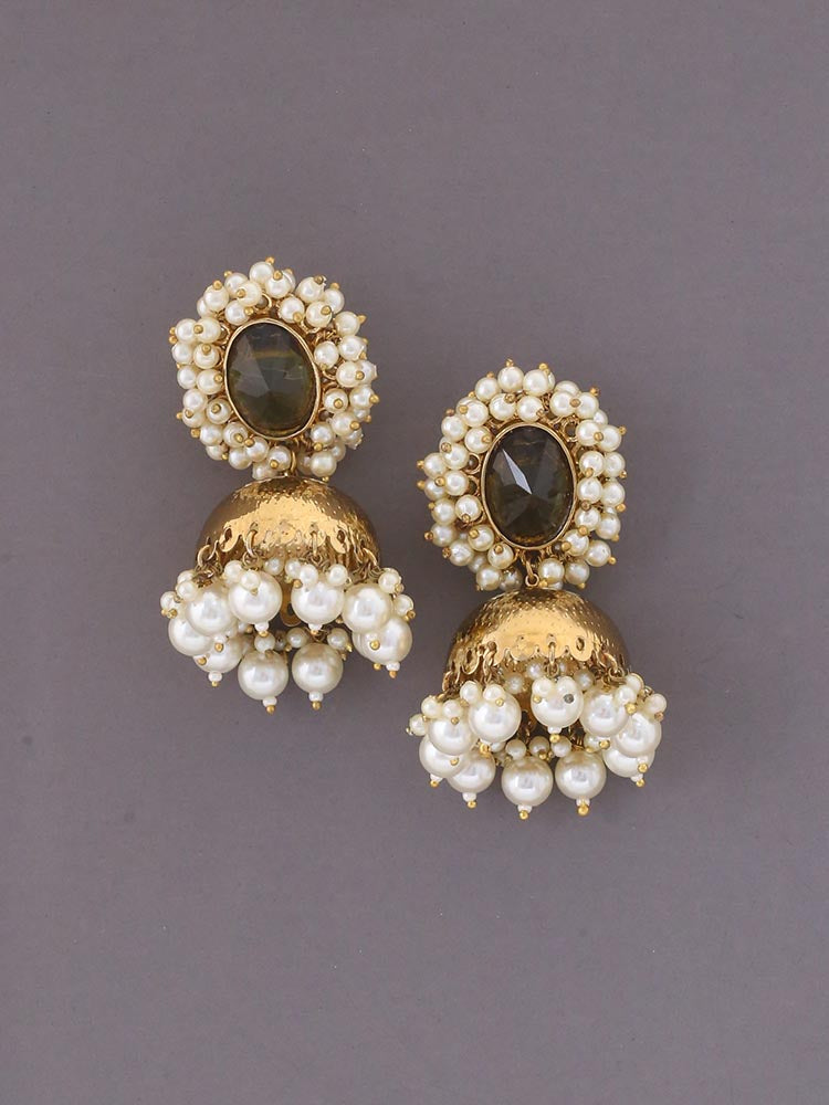 Olive Shaniya Jhumkis