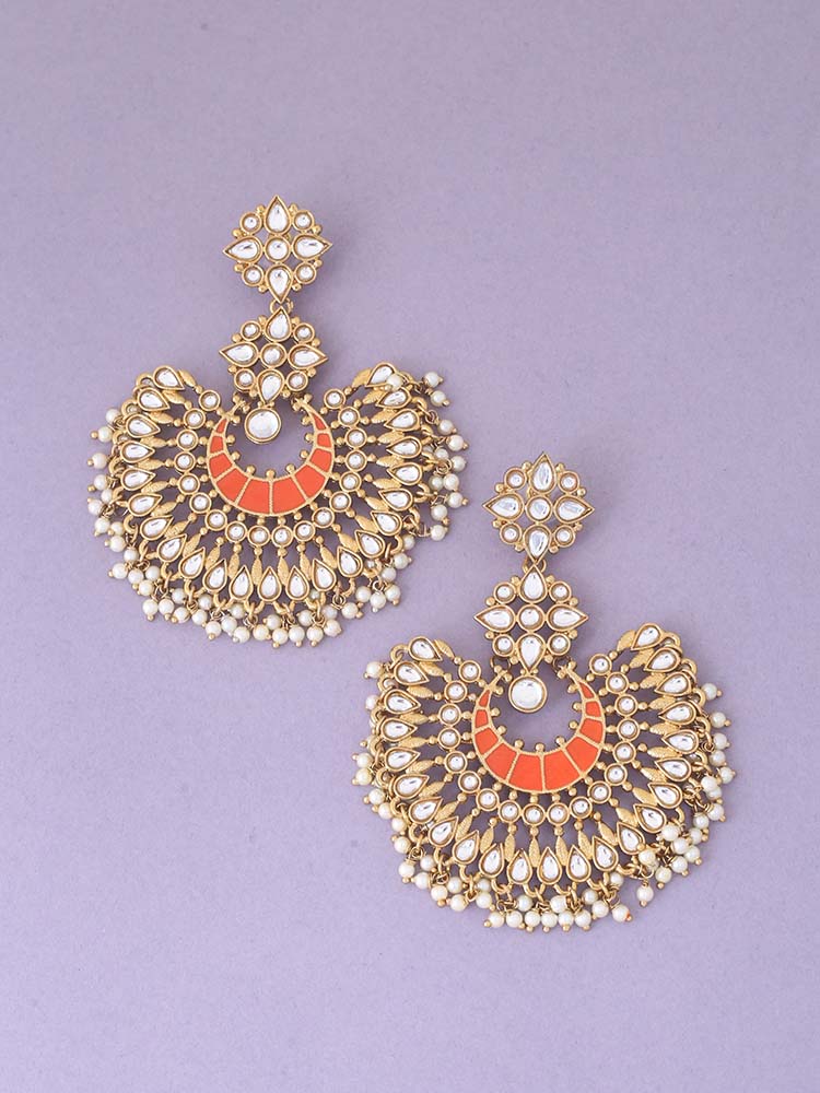 Orange Chakra Chandbalis