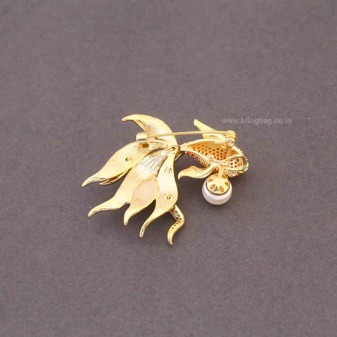 Orange Tide Goldeen Brooch