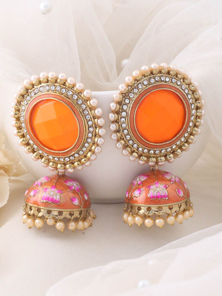 Orange Virat Jhumkis