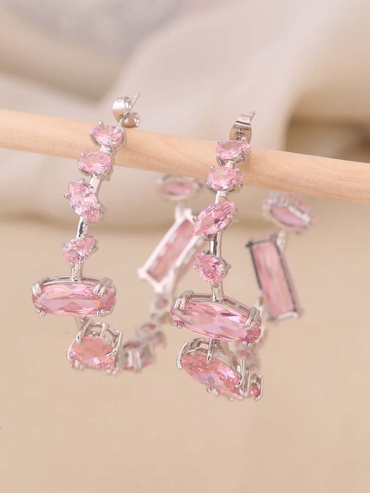 Pink Yanin Zirconia Hoops